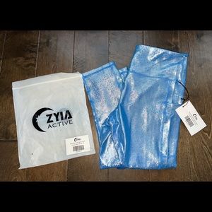 Zyia blue mermaid light n tight high rise capri 20” size 8-10… BRAND NEW